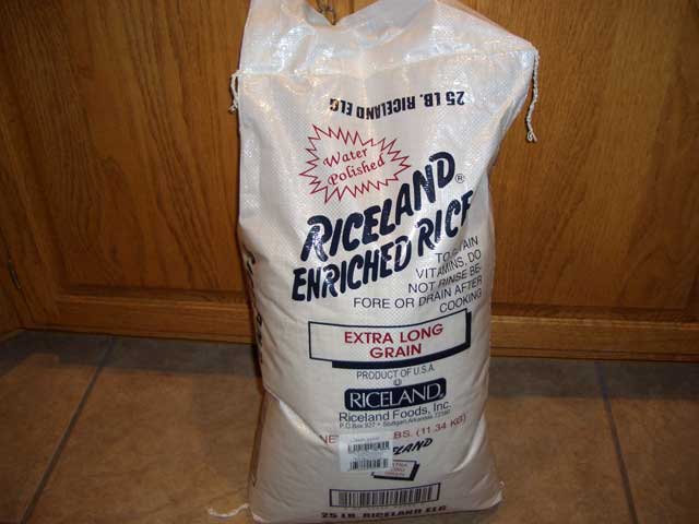 Buying rice in bulk is a huge cost savings.
