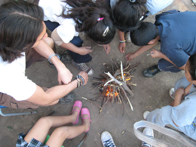 Just having the means to build a fire isn't enough. It is more important to teach your children how to make a fire.