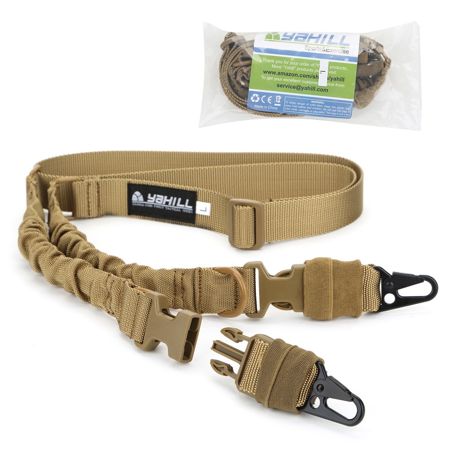 Yahill(TM) Multi-Use 2 Point 2-IN-1 Rifle Gun Sling Adjustable Strap Cord