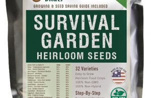 15,000 Non GMO Heirloom Vegetable Seeds Survival Garden 32 Variety Pack